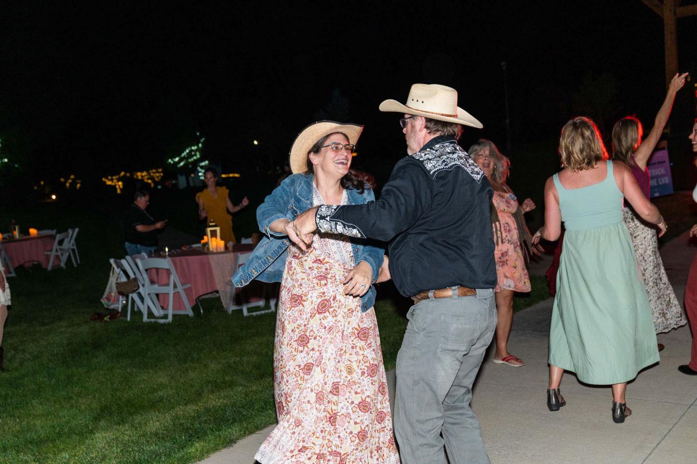 Couple dancing with huge smiles